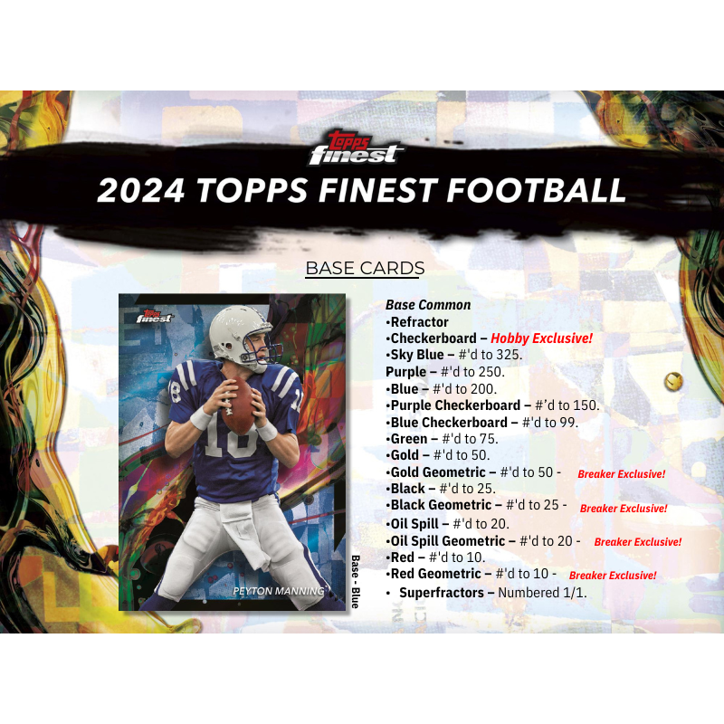 2024 Topps Finest Football Hobby 8 Box Case