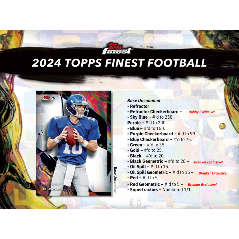 2024 Topps Finest Football Hobby 8 Box Case